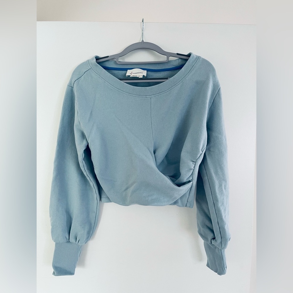 By Anthropologie Cropped twist sweatshirt
